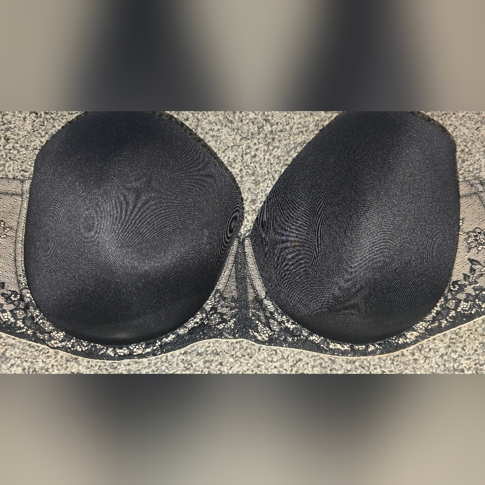 Torrid strapless bra size 46C Black Beige Lace - Picture 5 of 7
